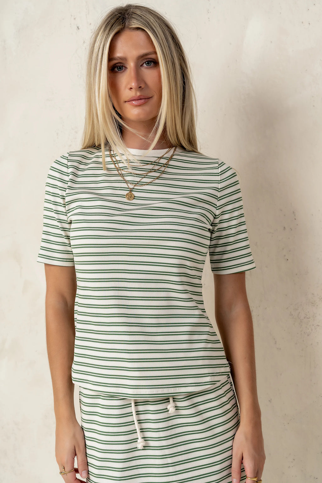 Niya Striped top in Green