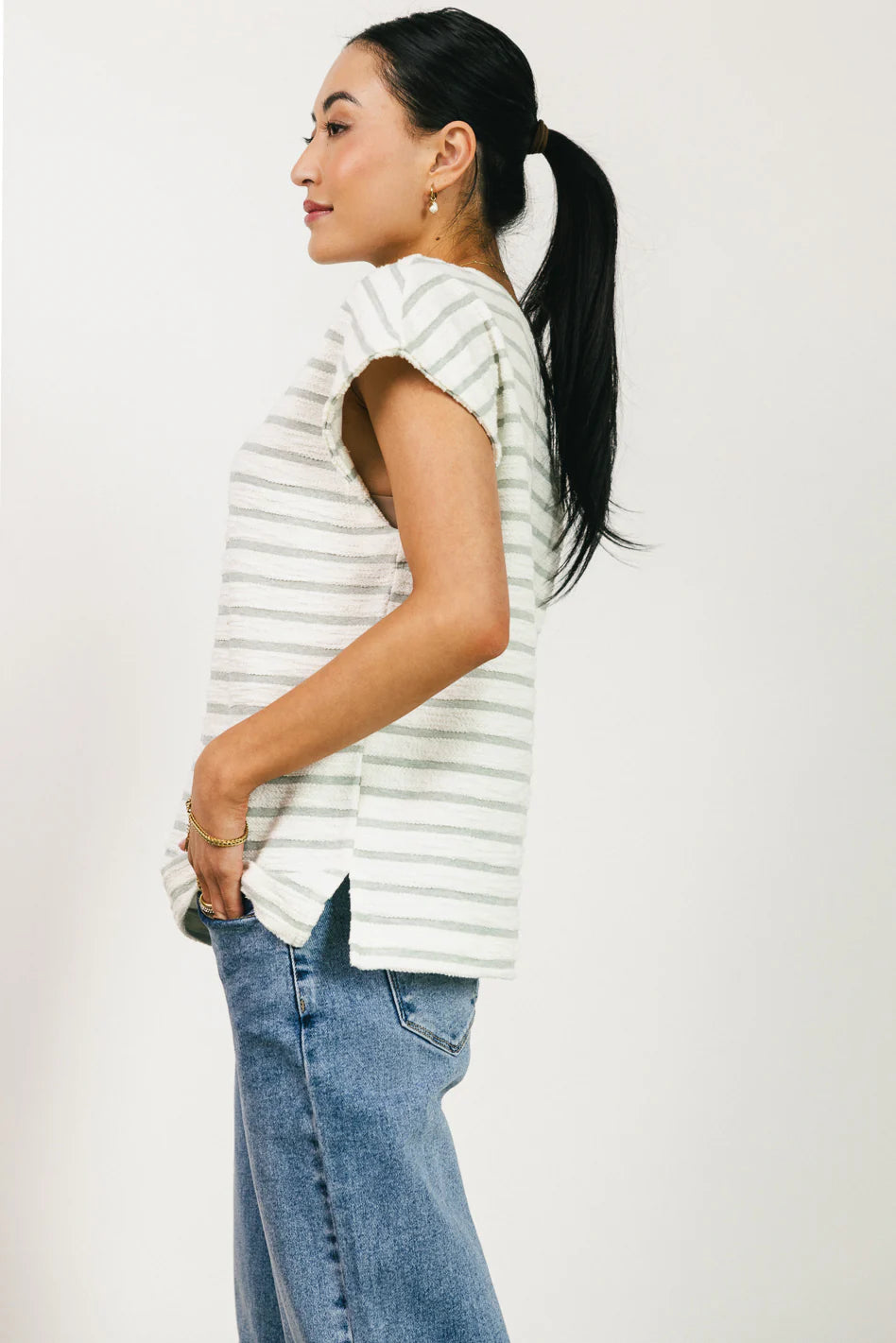 Kaycie Muscle Tee in Grey