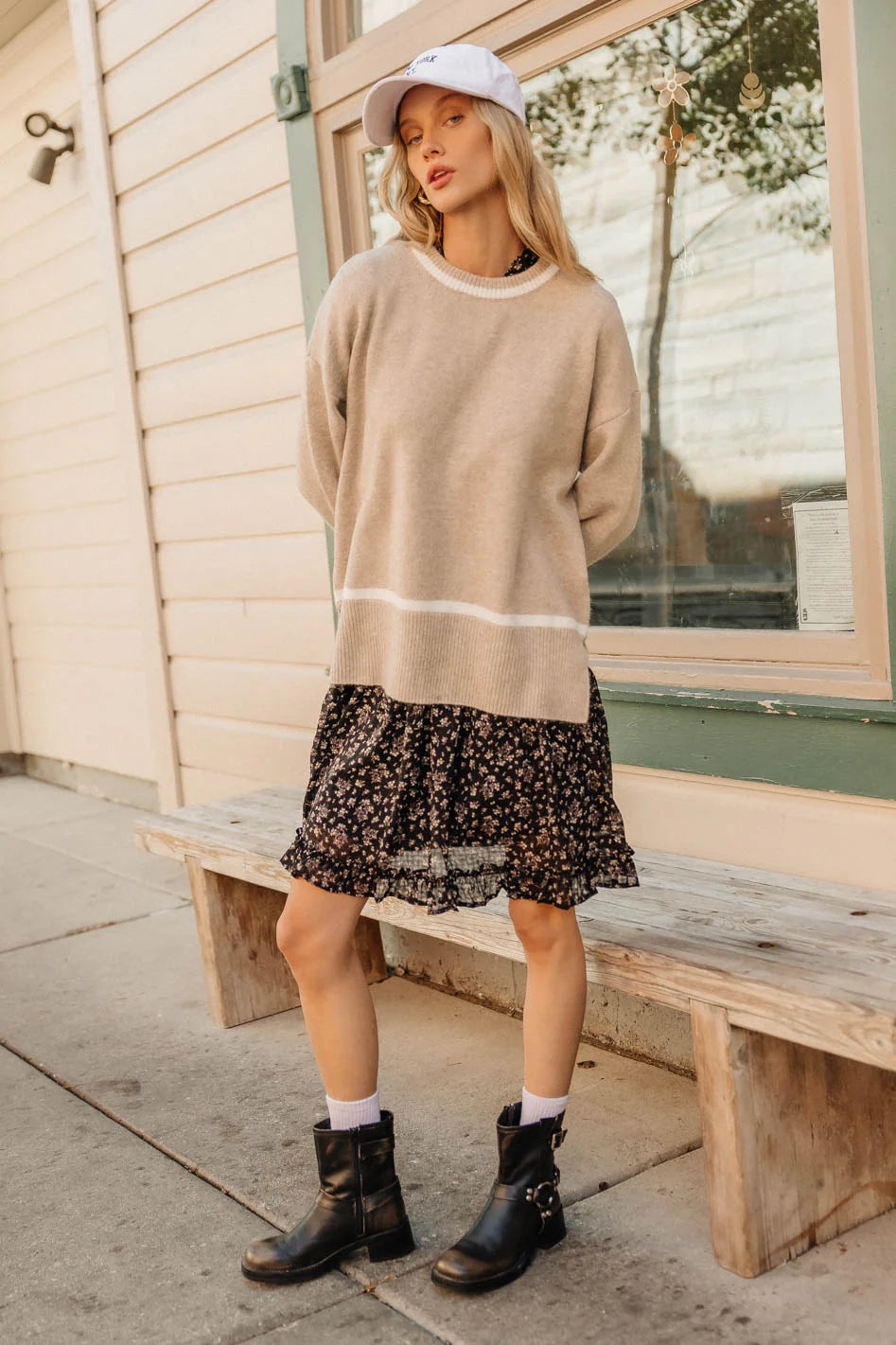 Ashley Knit Sweater in Taupe