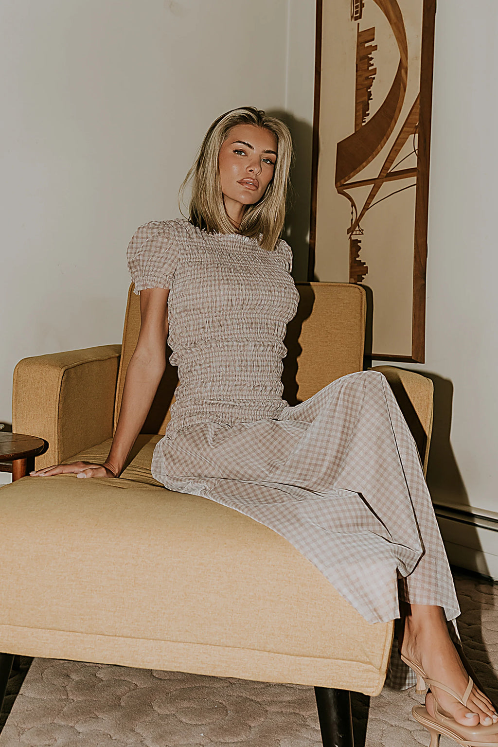 Daisy Gingham Maxi Dress
