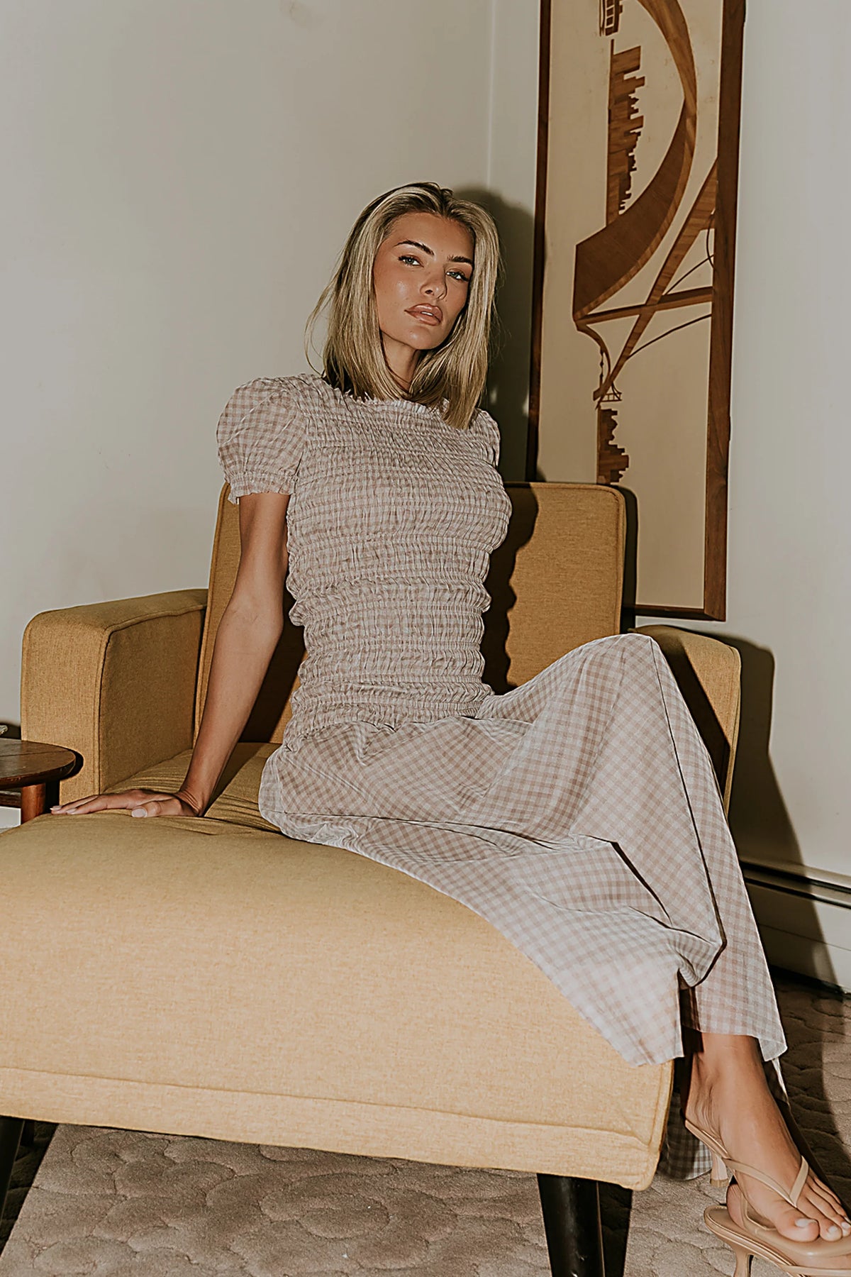 Daisy Gingham Maxi Dress