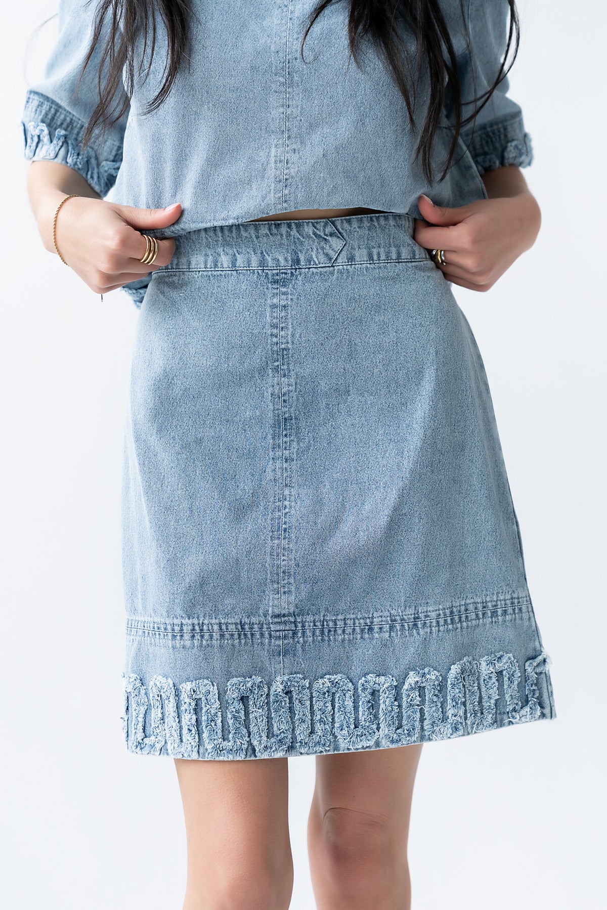 Jana Denim Skirt in Light Wash