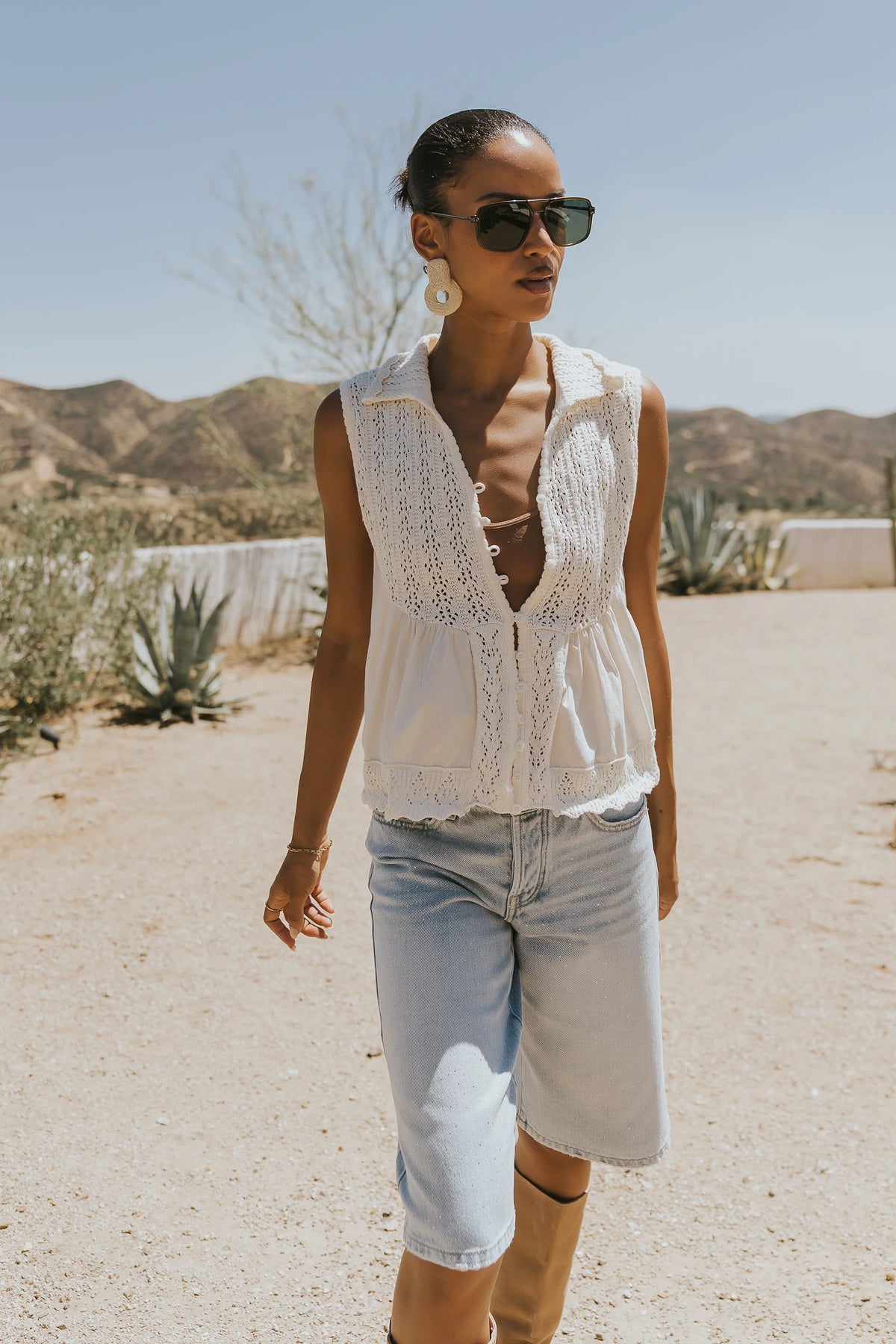 Salome Baggy Denim Shorts