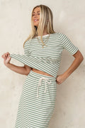 Niya Striped top in Green