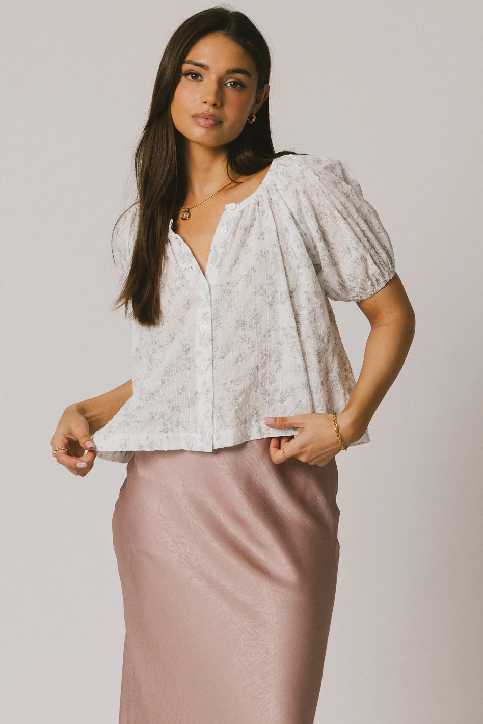 Peni Floral Blouse in Lavender