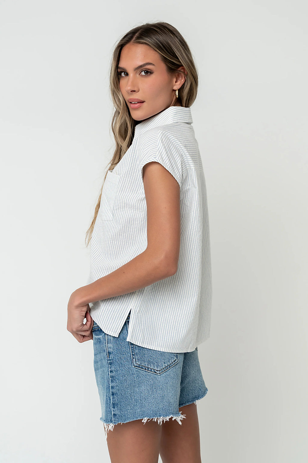 Micha Medium Wash Denim Shorts