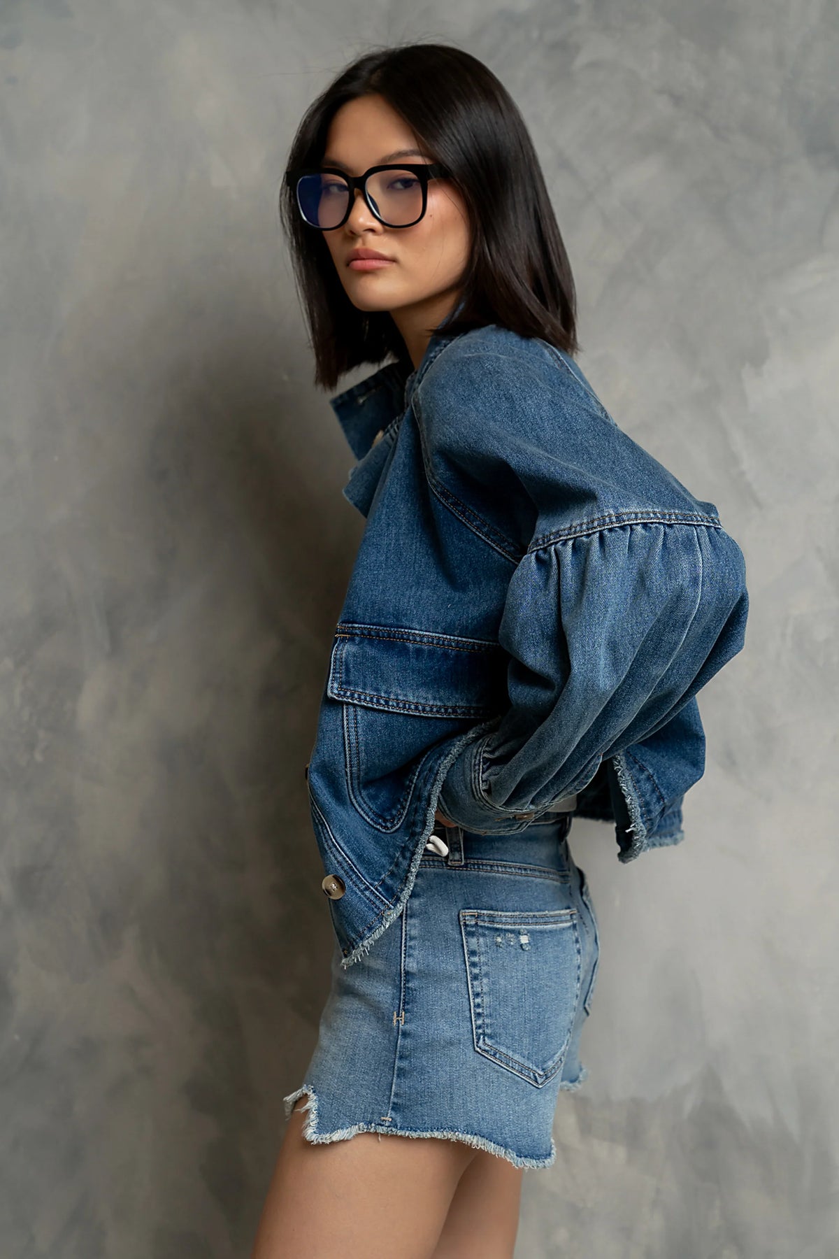 Sasha Denim Jacket in Medium Wash