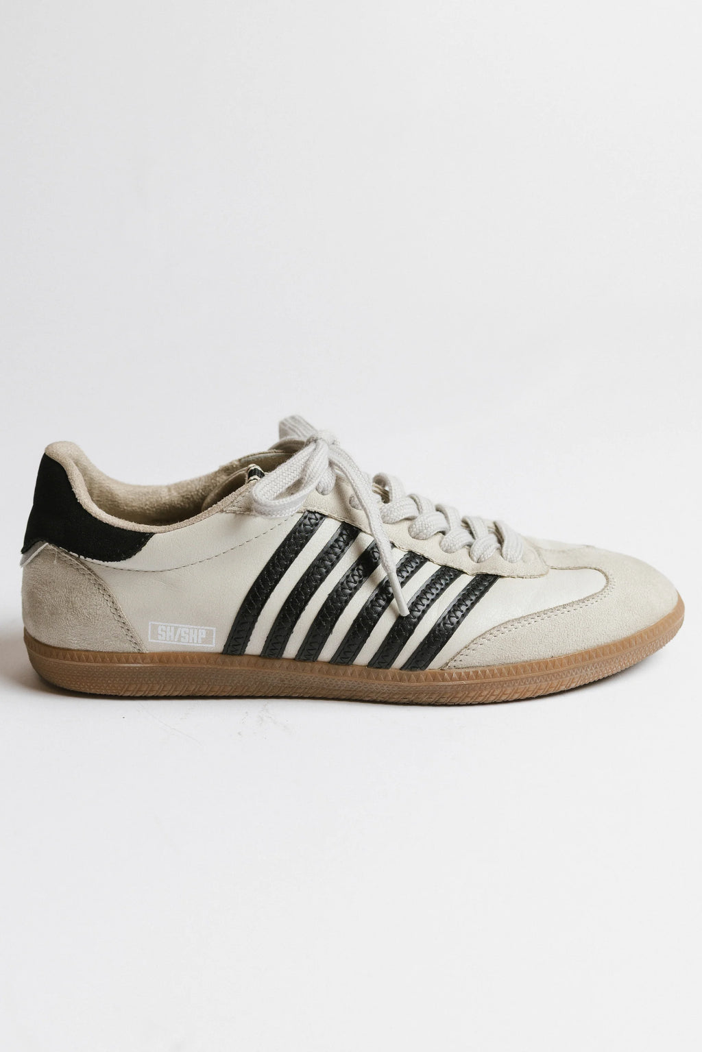 Stevie Striped Sneaker in Black