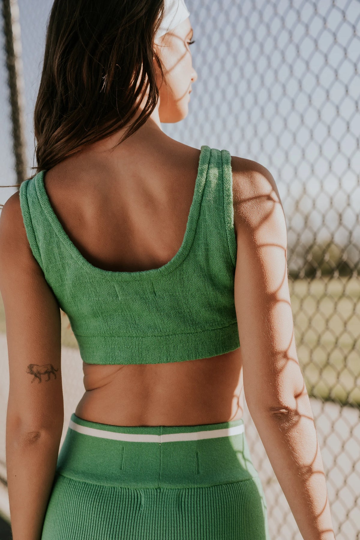 Julian Cropped Tank in Green