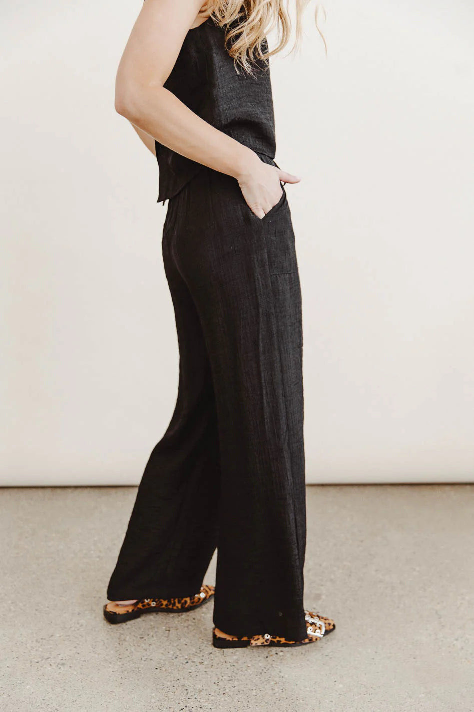 Debbie Wide Leg Pants in Black