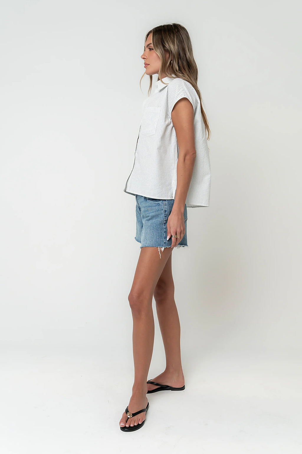 Micha Medium Wash Denim Shorts