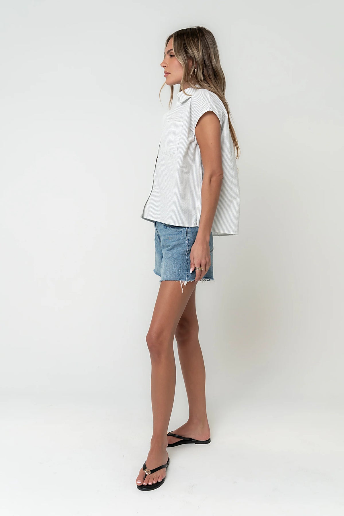 Micha Medium Wash Denim Shorts