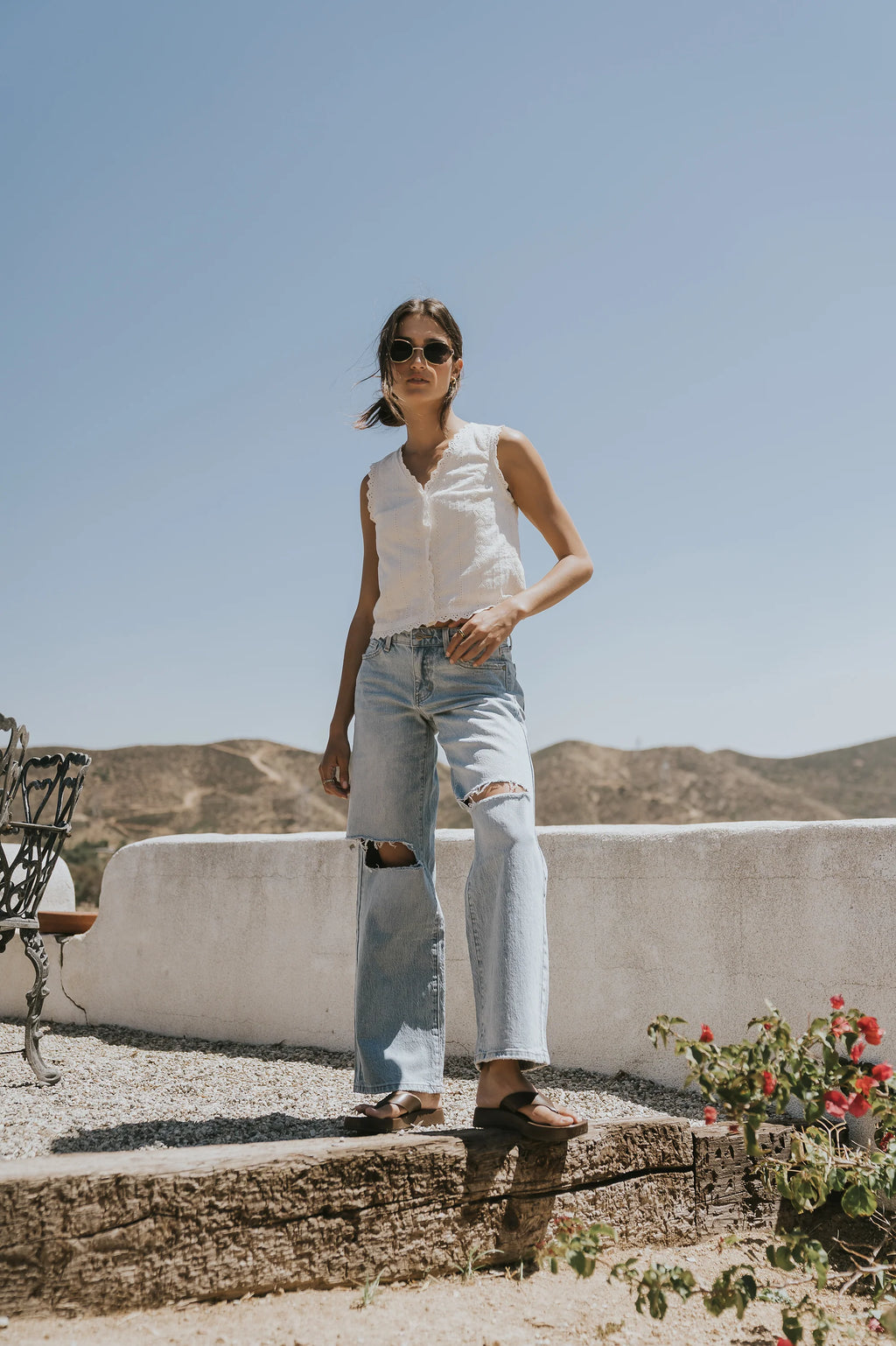 Giana Embroidered Tank Top