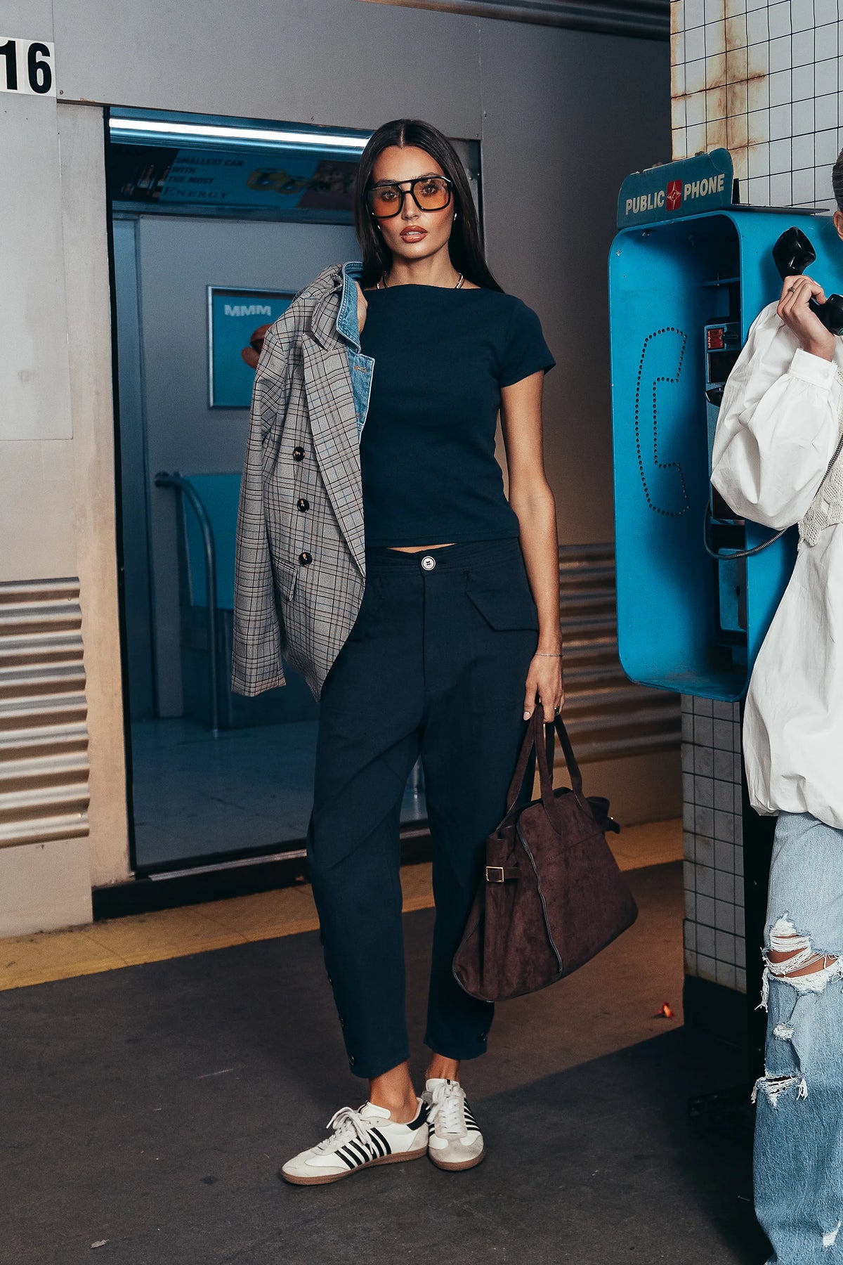 Martha Boatneck Top in Navy