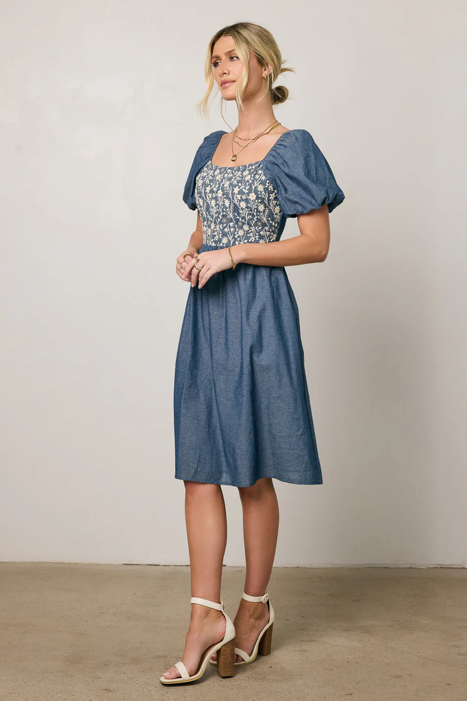 Tesalina Denim Midi Dress