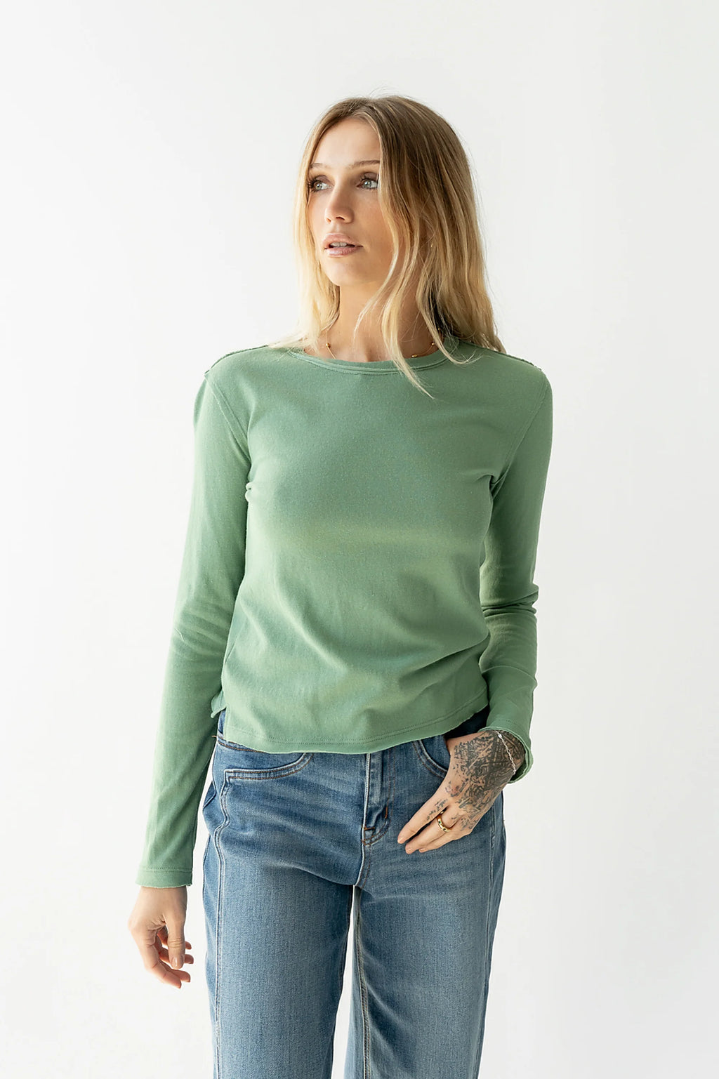 Janie Knit Top in Green