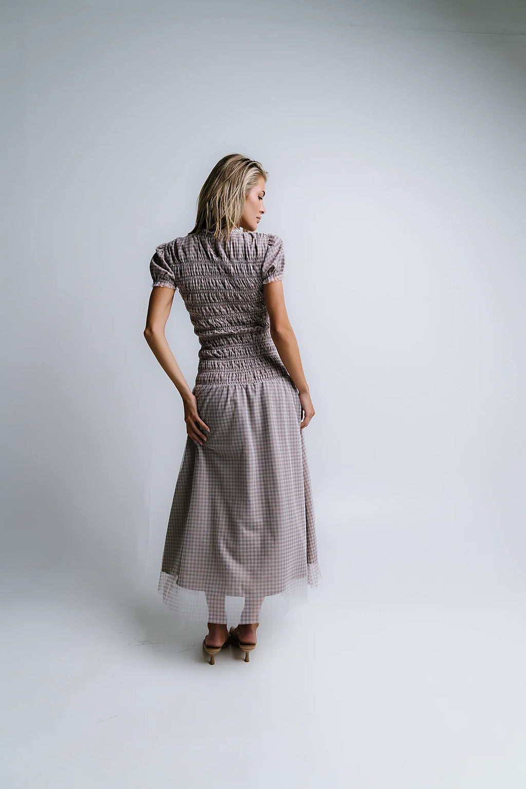 Daisy Gingham Maxi Dress