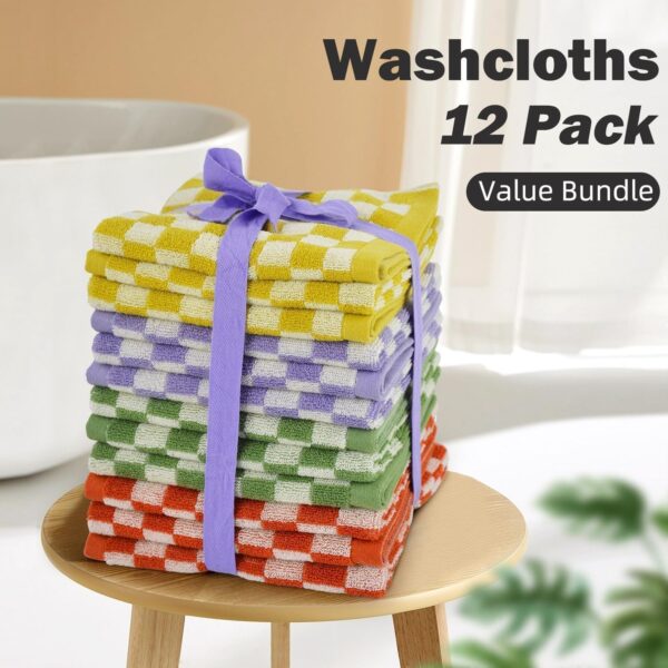 Premium Cotton 12-Pack Washcloths