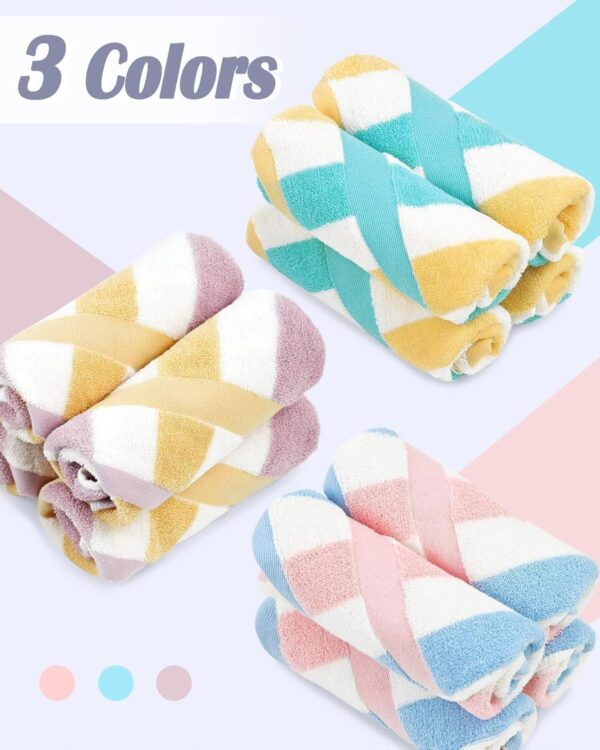 Cotton 12-Pack Striped Washcloths