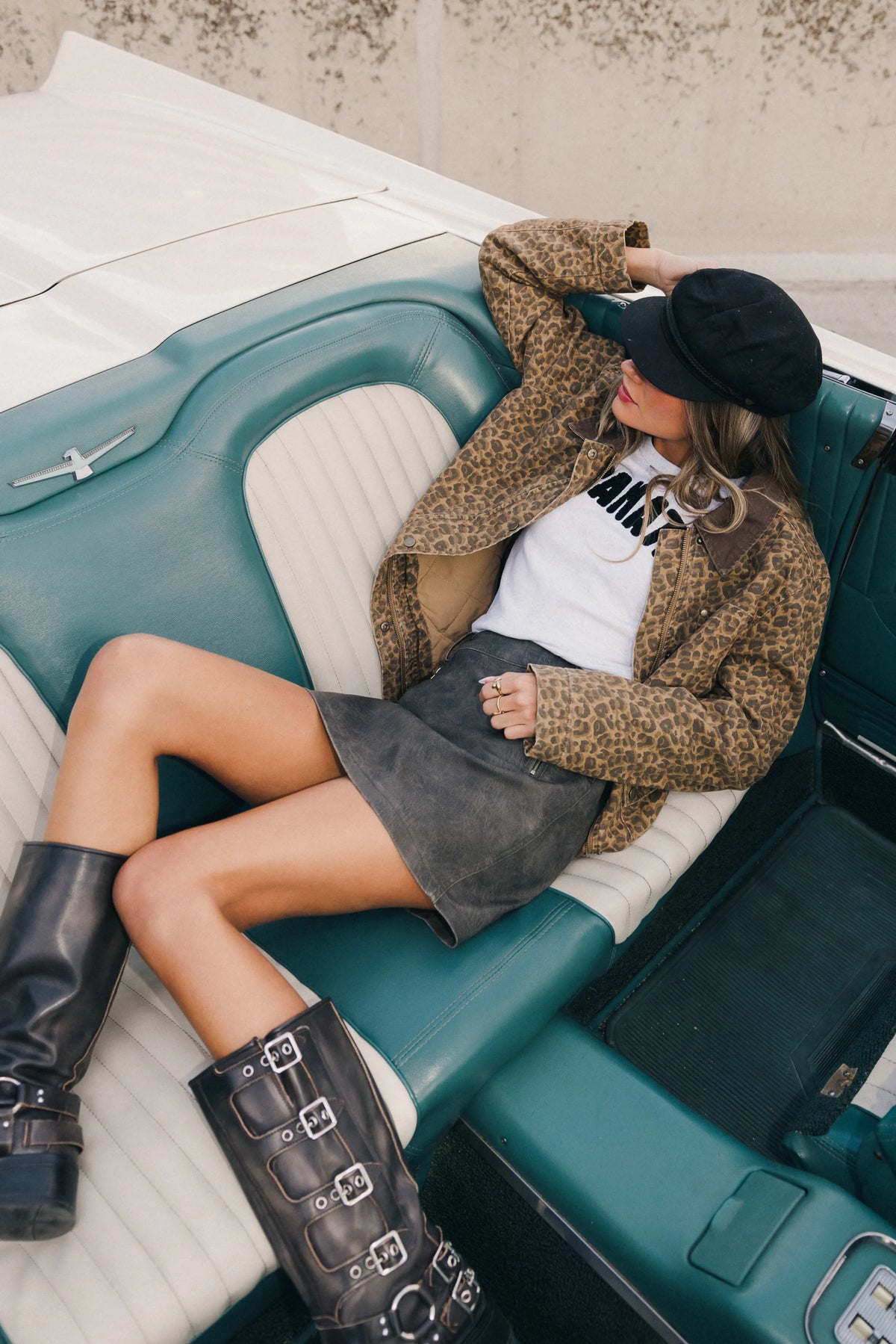 Ruthie Leather Mini Skirt