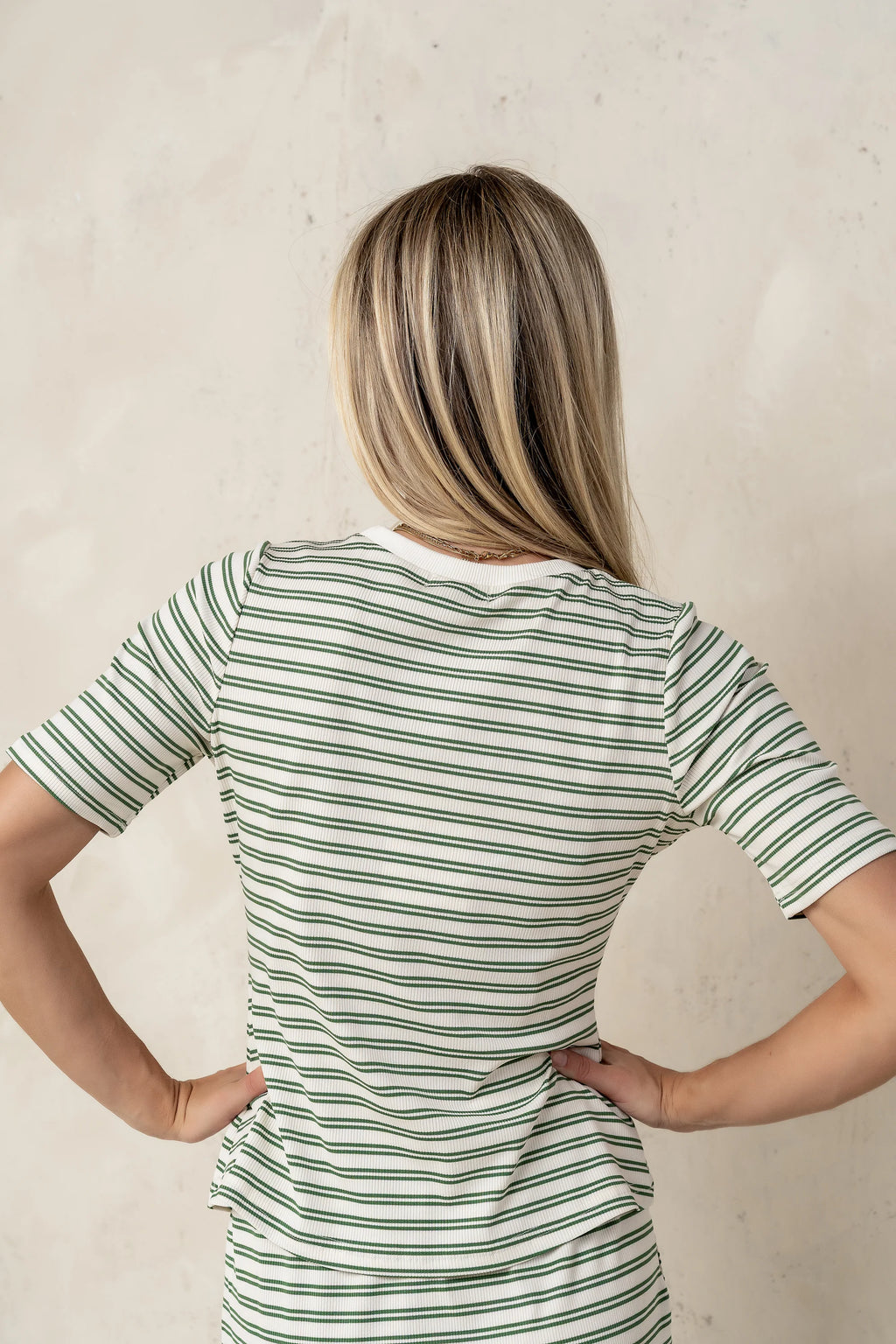 Niya Striped top in Green