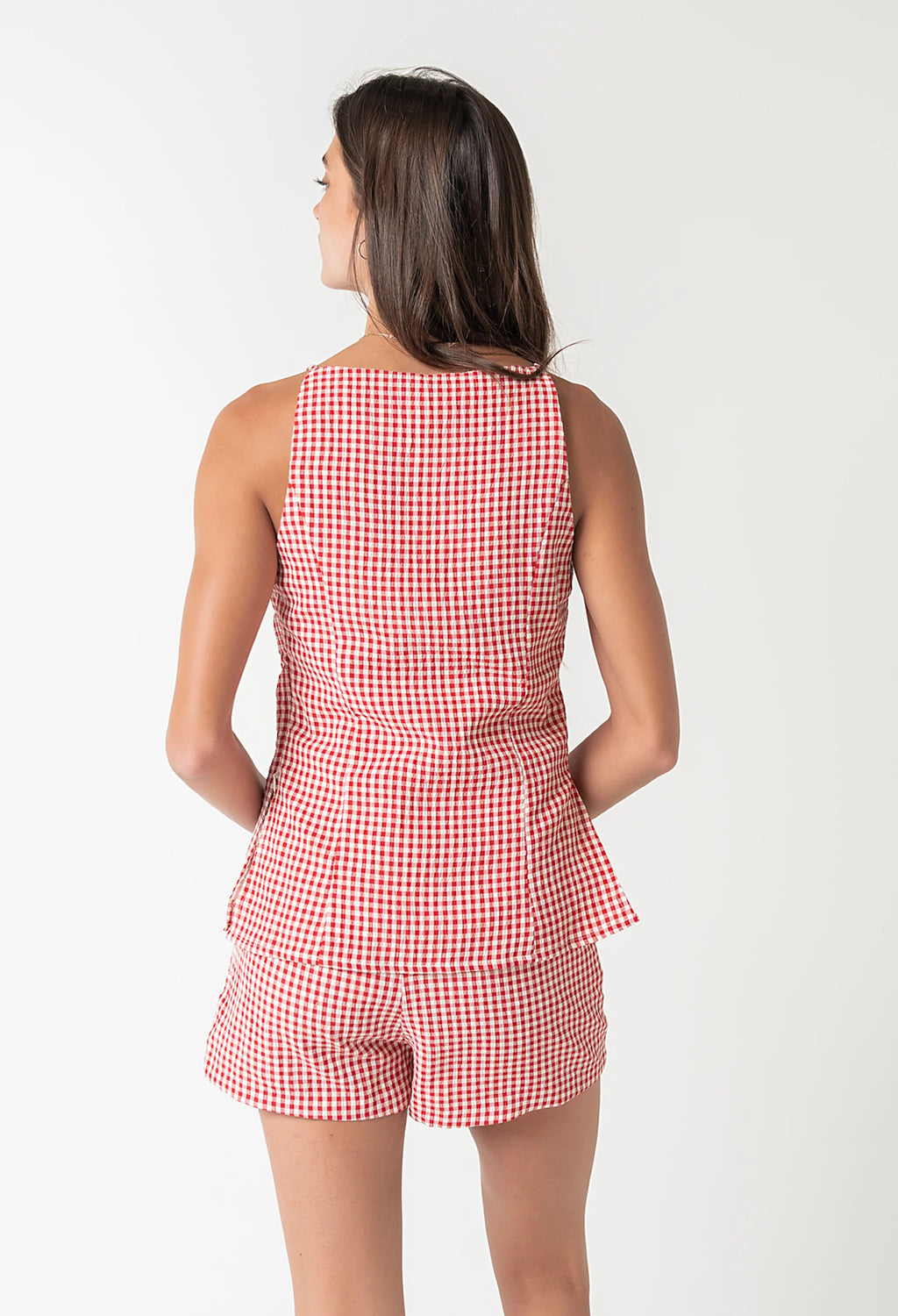 Amina Gingham Tank