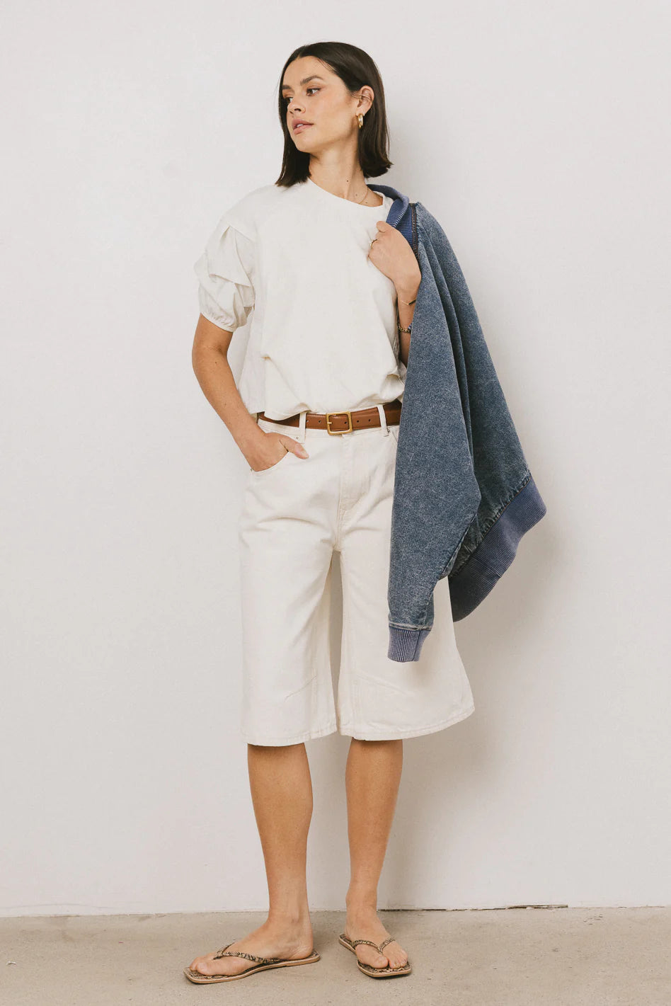 Wyatt Tiered Sleeve Top in Cream