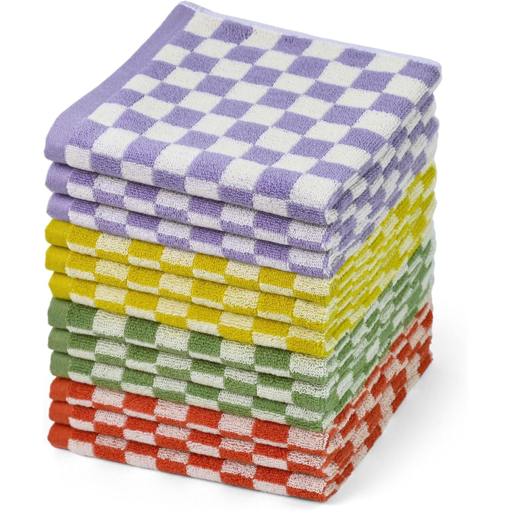 Premium Cotton 12-Pack Washcloths