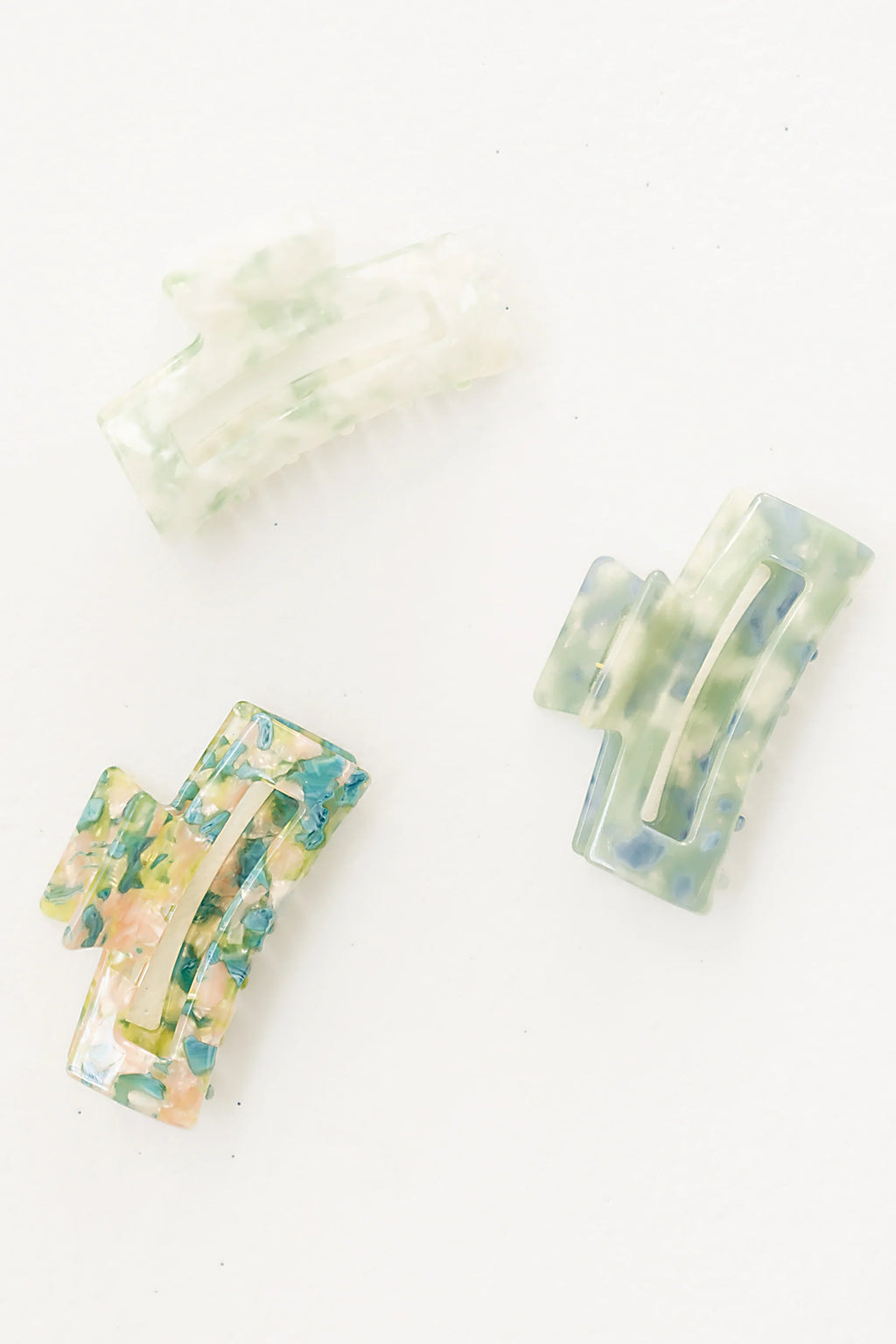 Allie Inlay Claw Clip in Blue