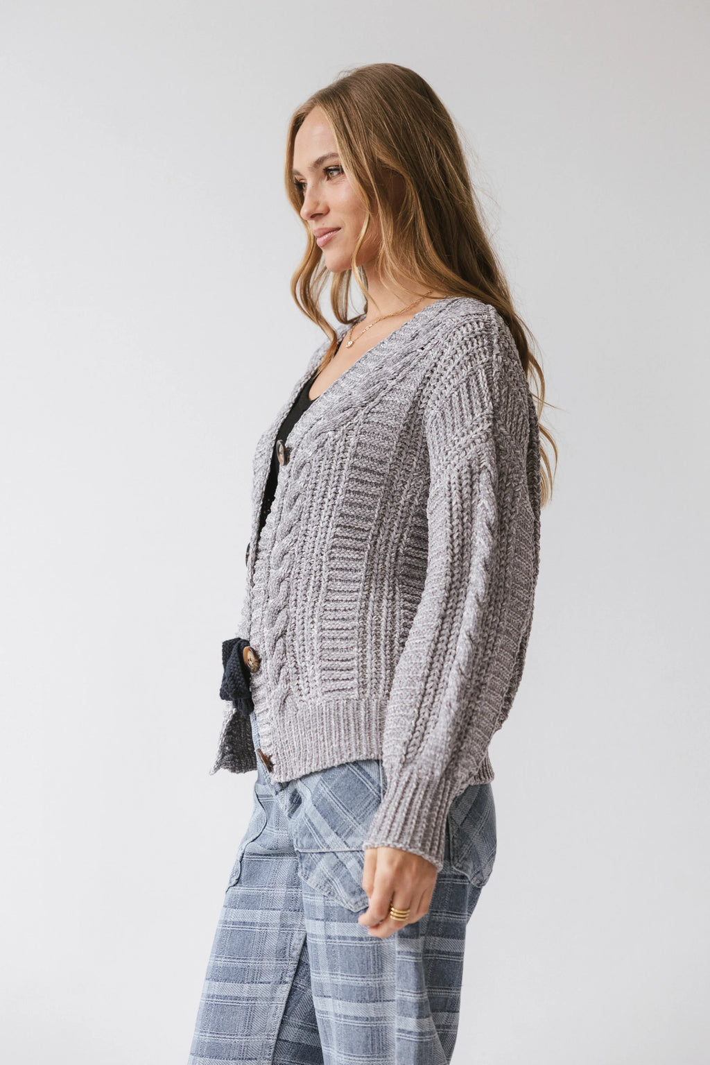 Brett Oversized Cardigan in Grey