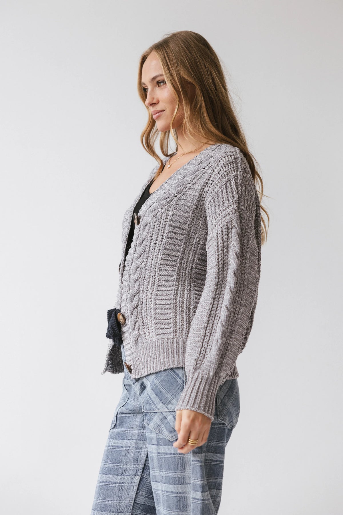 Brett Oversized Cardigan in Grey