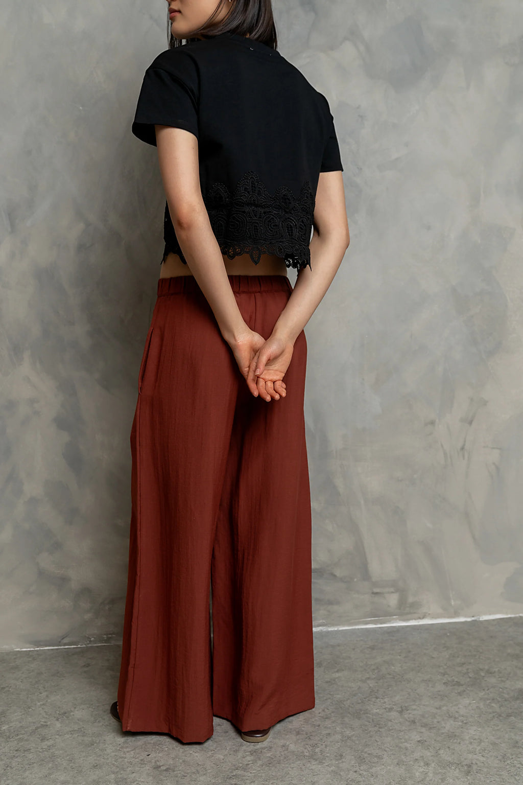 Lee Wide Leg Pants in Brick