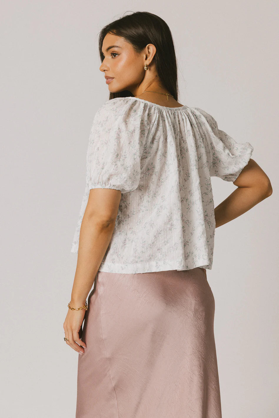 Peni Floral Blouse in Lavender