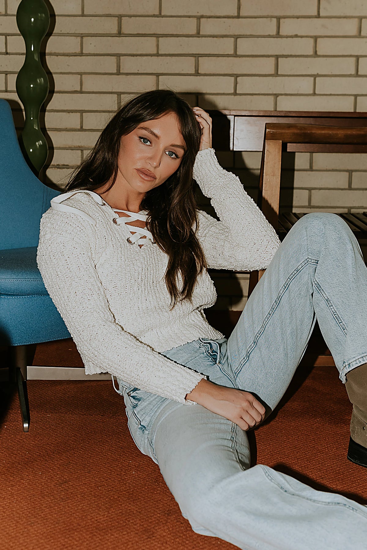 Georgie Knit Sweater in Ivory