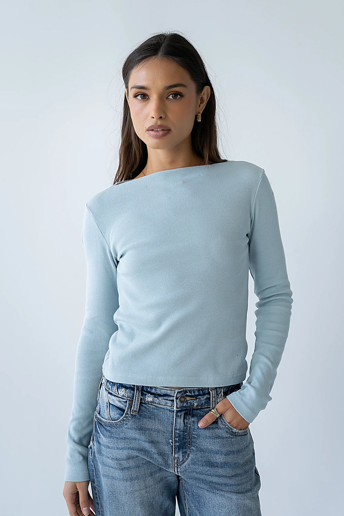Becca Boatneck Top in Blue