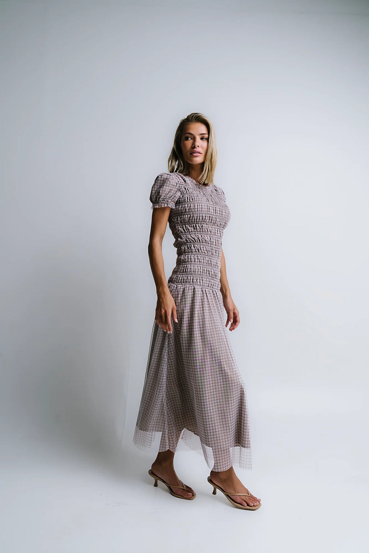 Daisy Gingham Maxi Dress