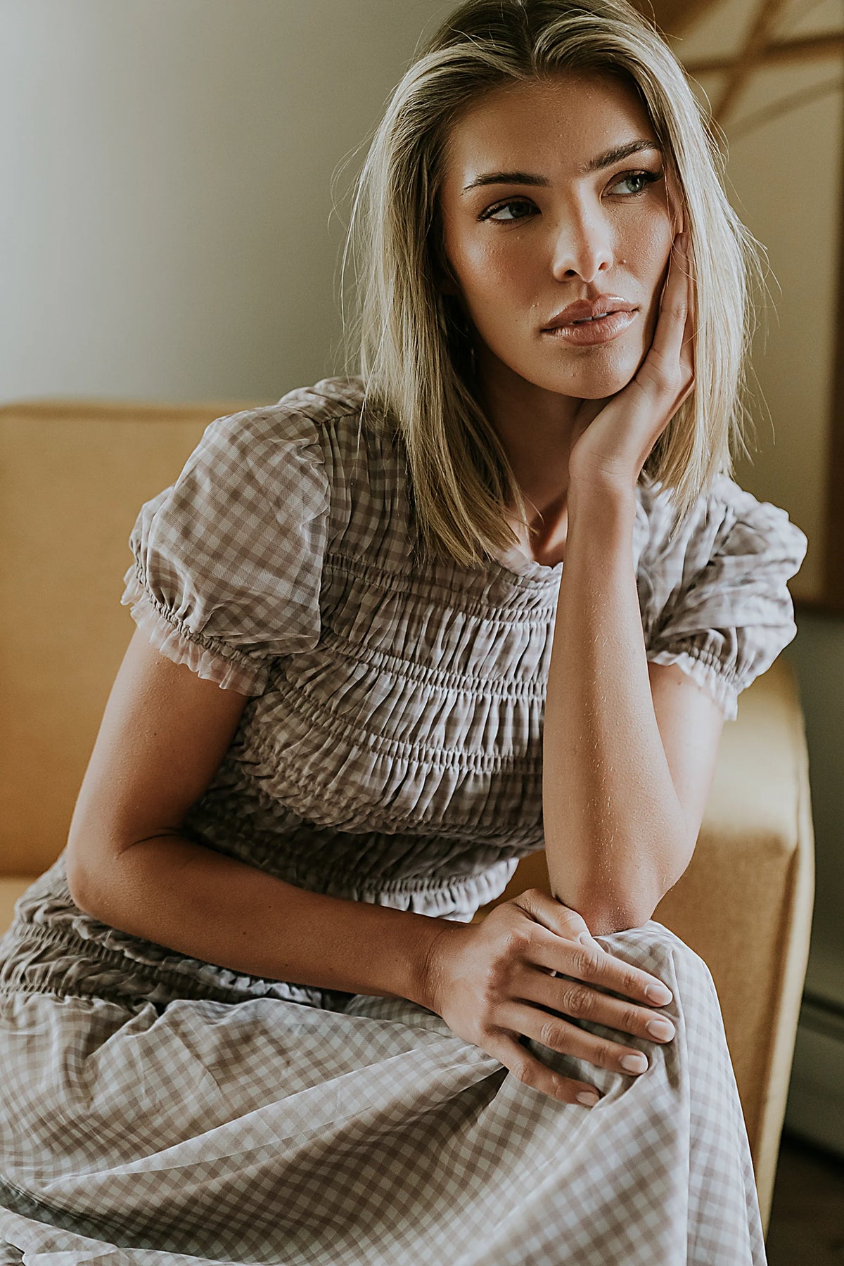 Daisy Gingham Maxi Dress