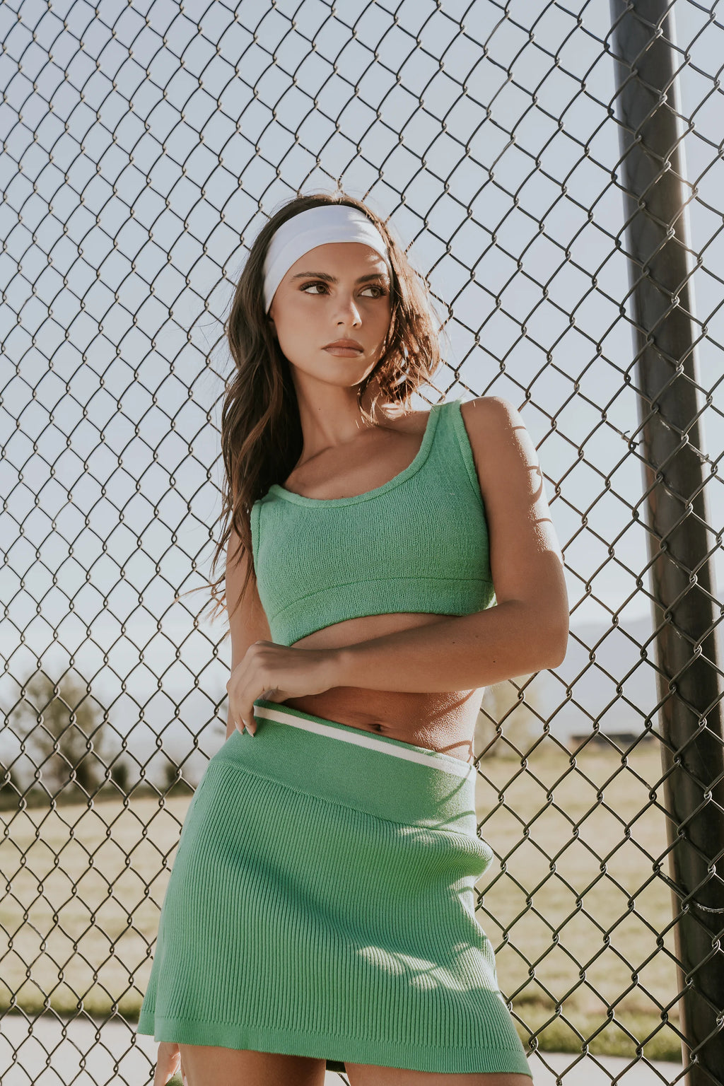 Julian Cropped Tank in Green