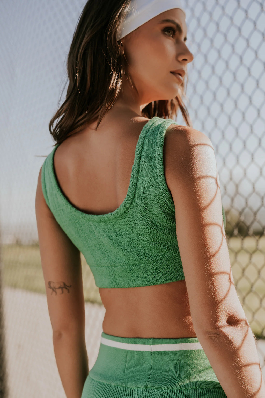 Julian Cropped Tank in Green