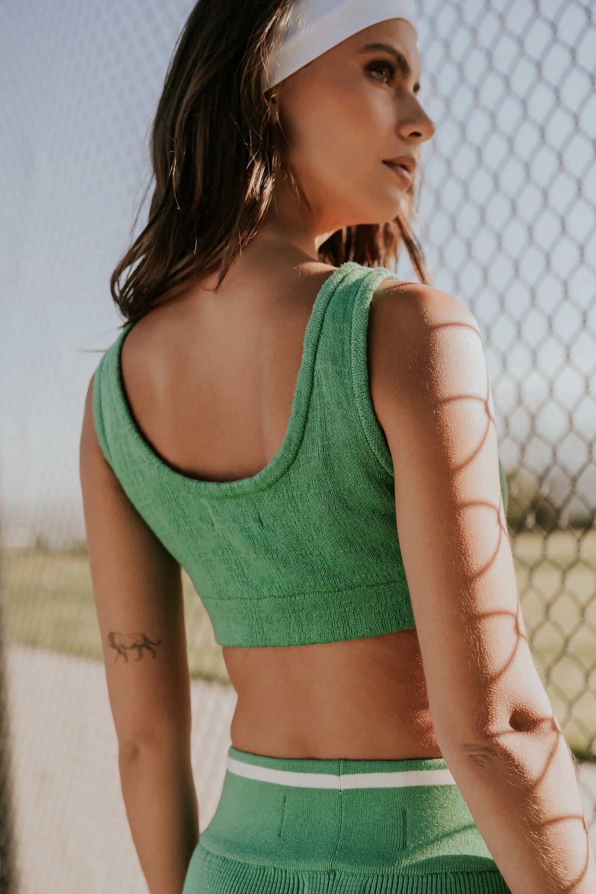 Julian Cropped Tank in Green