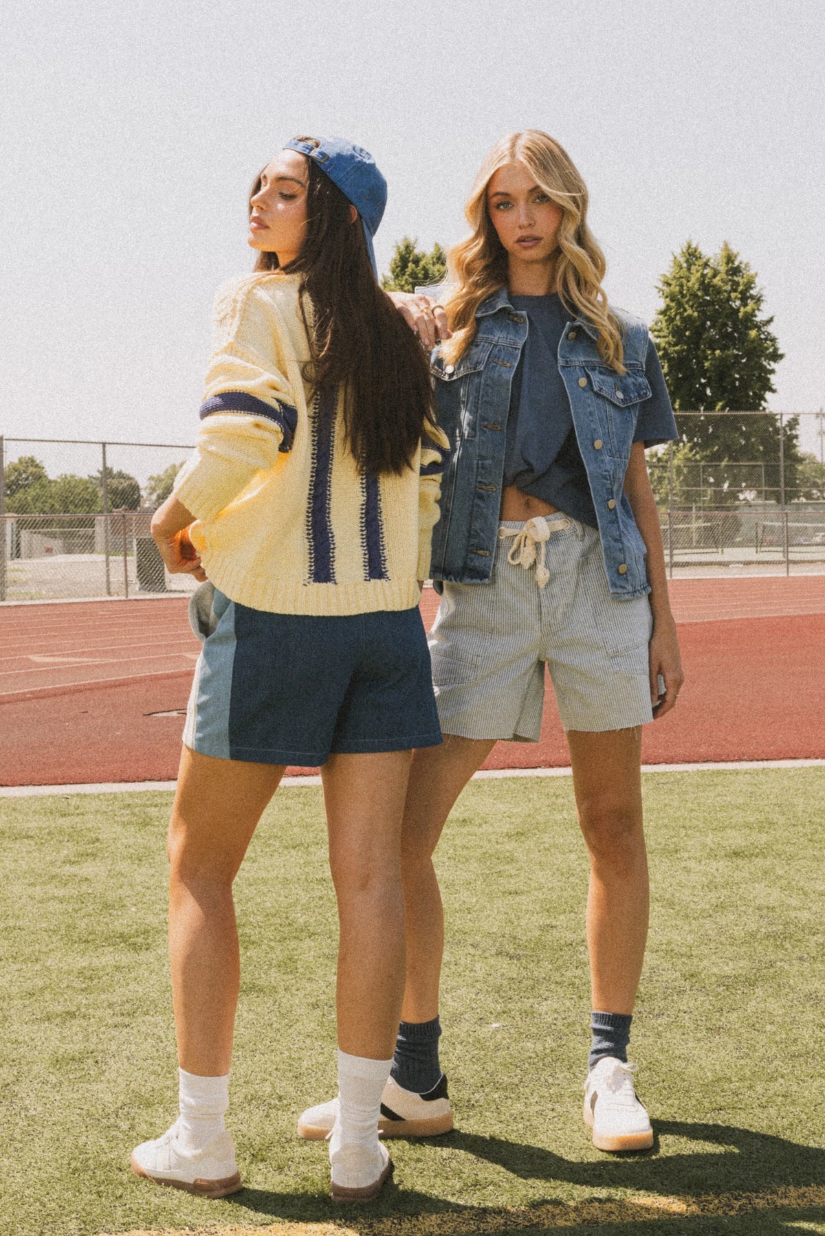 Finneas Denim Shorts in Denim Stripe