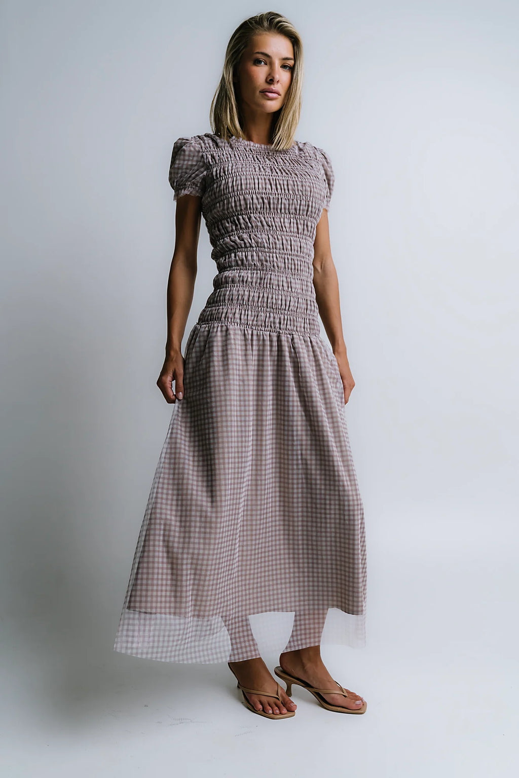Daisy Gingham Maxi Dress