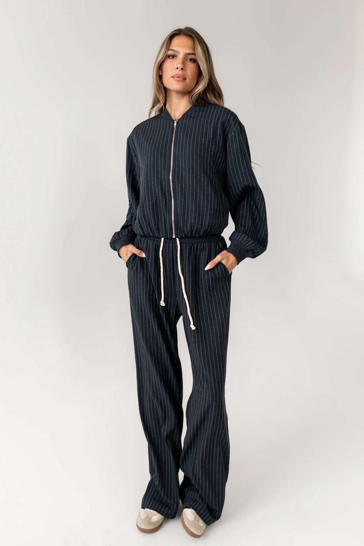 Valeria Striped Straight Leg Pants
