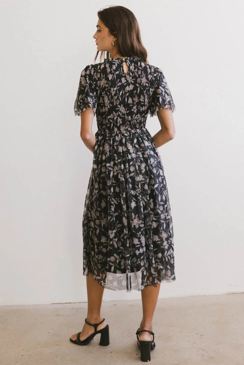 Sofia Midi Dress in Black