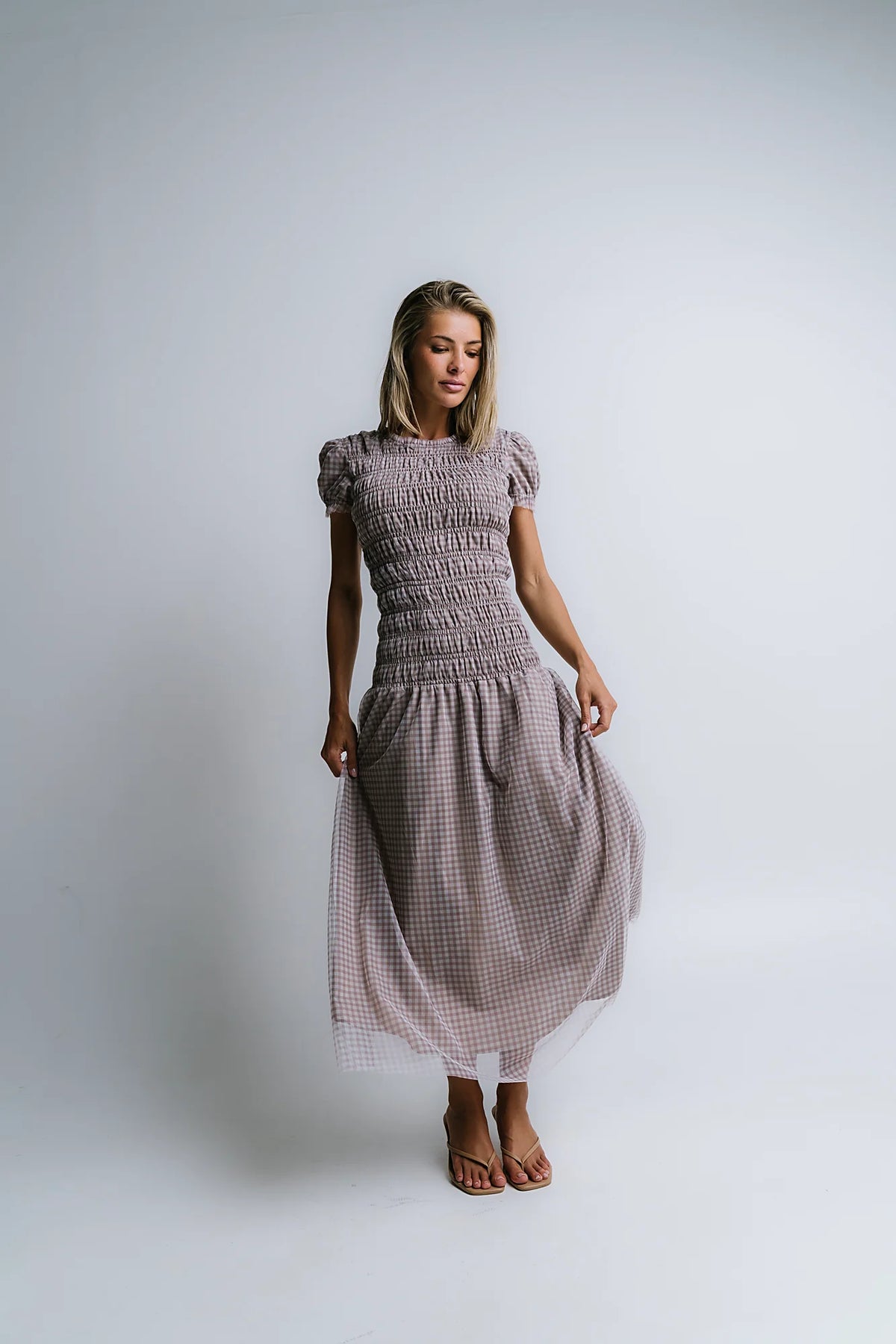 Daisy Gingham Maxi Dress