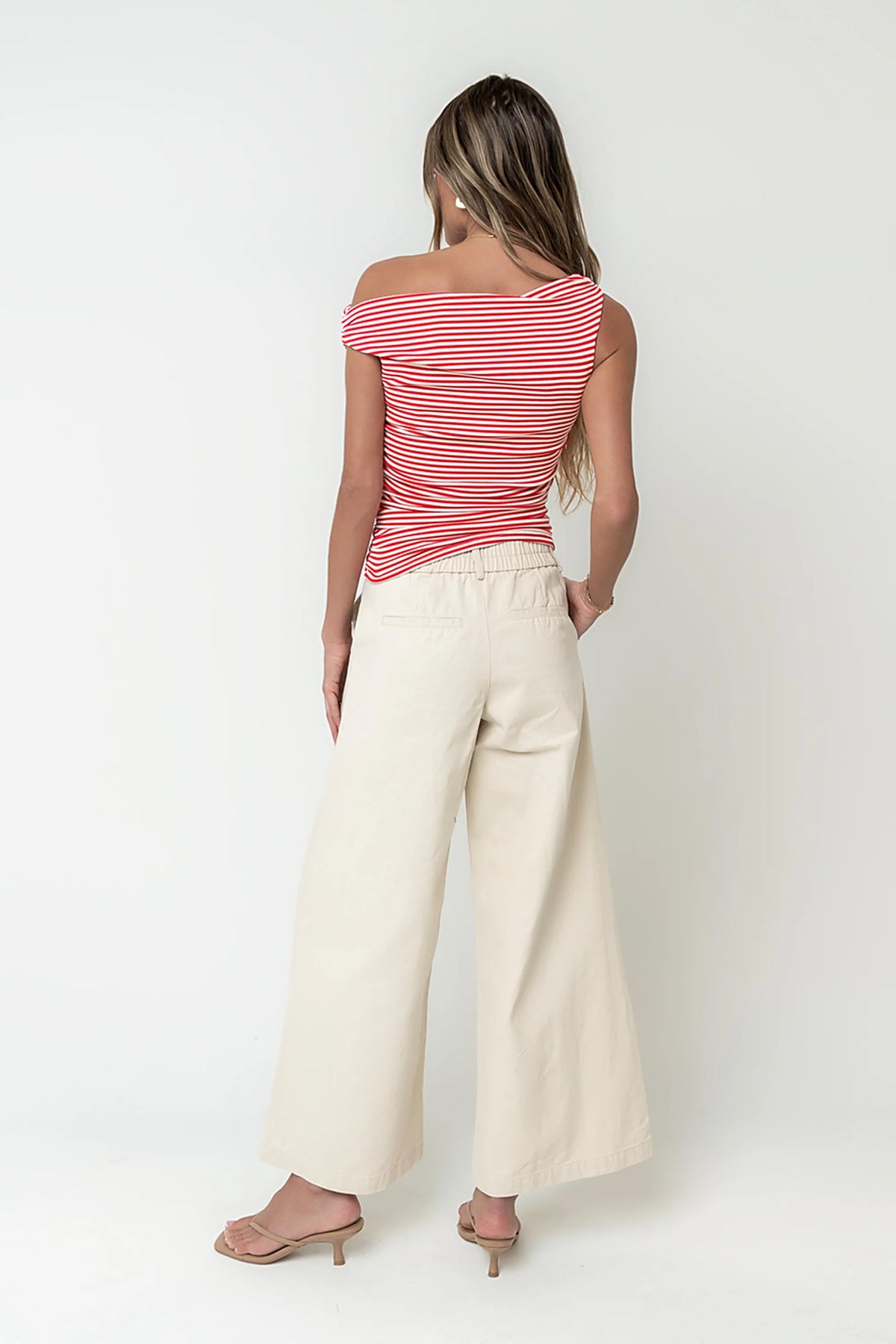 Jannah Wide Leg Pants in Ecru