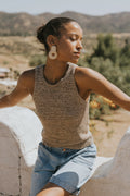 Lottie Knit Tank in Tan