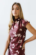 Carsyn Floral Top in Red Brown